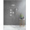 Système de douche mural multifonctionnel avec jets pour le corps, nickel brossé