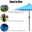 Parasol de marché inclinable 90 po Keiwarren-209776932