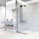 Zenith 34" W x 74" H Fixed Frameless Shower Screen with 3/8" Glass