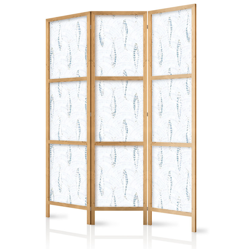 171cm H Solid Wood Folding Room Divider, 171cm H x 135cm W x 1.2cm D, 3