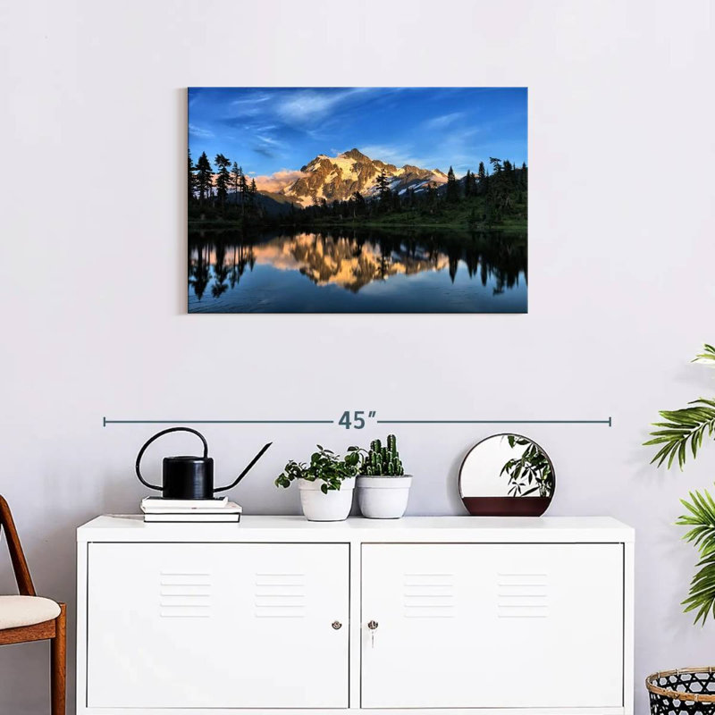 Mont Shuksan sur le lac de l'image, H 20 po x l 30 po