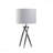 Table Lamp - Silver Finish, Metal Frame