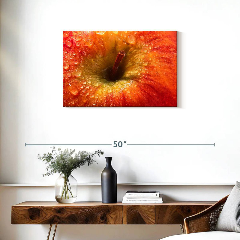 Yarlin Fresh Dewy Red Apple, 20" H x 30" W
