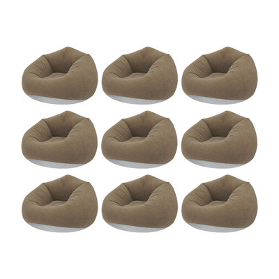 Fauteuil à billes gonflable portatif 9 pièces pour adultes avec pompe à air pour lire le café du camping