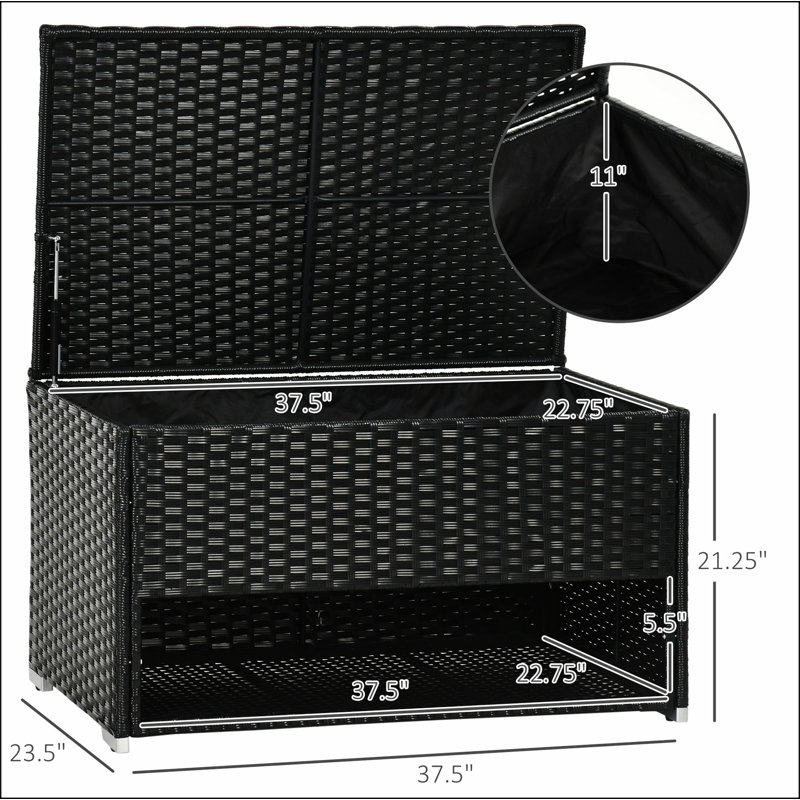 Boîte de rangement pour chaussures et rangement pour chaussures Outsunny, Noir