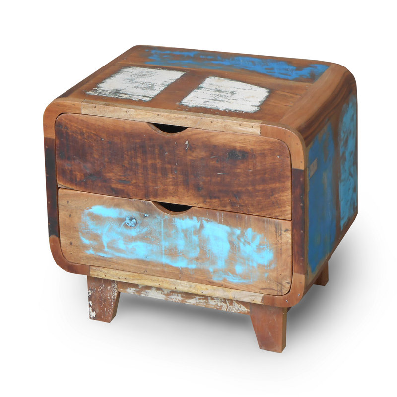 Paquette 55cm W Solid Wood Bedside Table