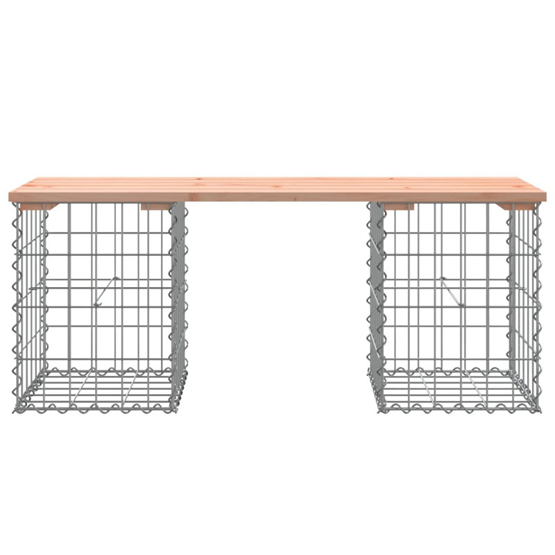 Aleida Steel Outdoor Bench, Wood Douglas, 42 cm H x 103 cm W x 31 cm D