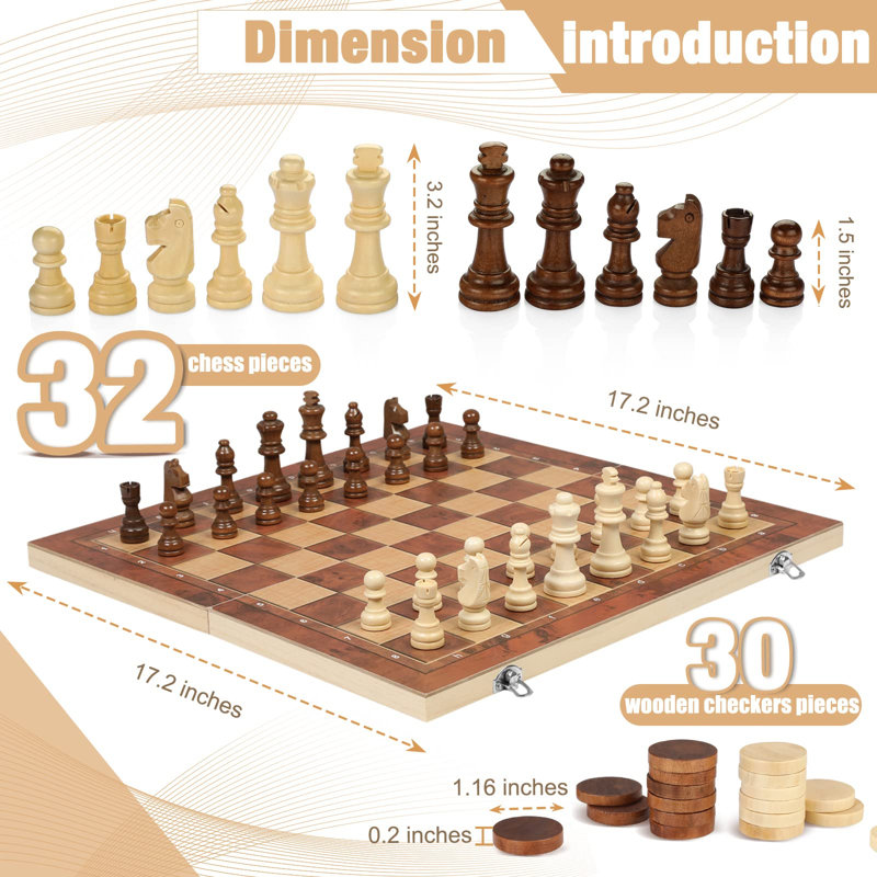Bisiot 17.2'' L Manufactured Wood Game Set