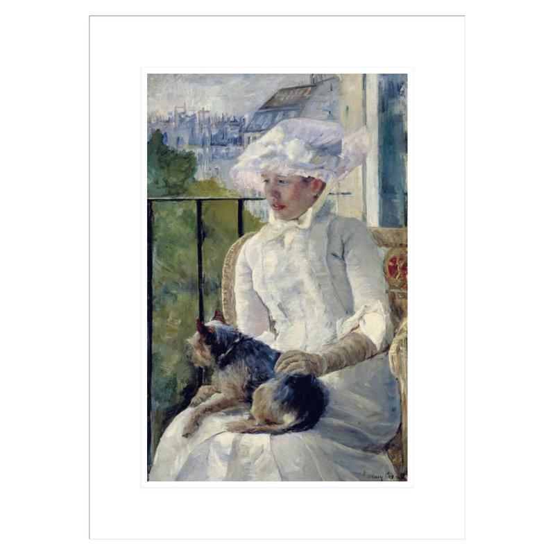 «Young Girl at a Window» par Mary Cassatt, impression giclée encadrée, 21.75" H x 15.97" W