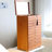 Orange Rectangular Solid Wood Jewelry Armoires