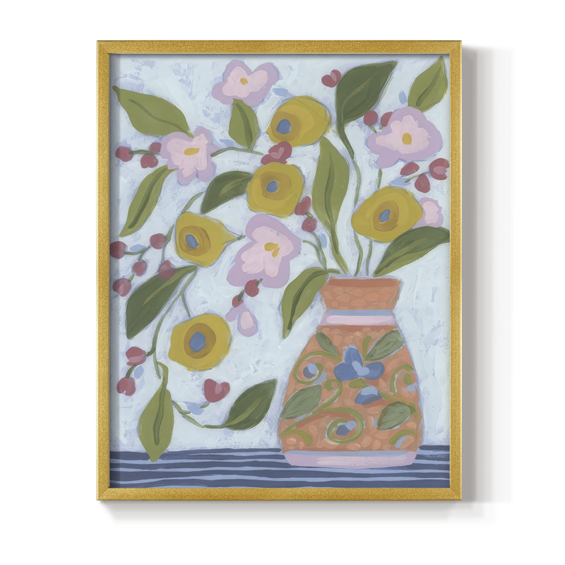 «Bouquet Vibes II», Doré, H 15 po x l 12 po