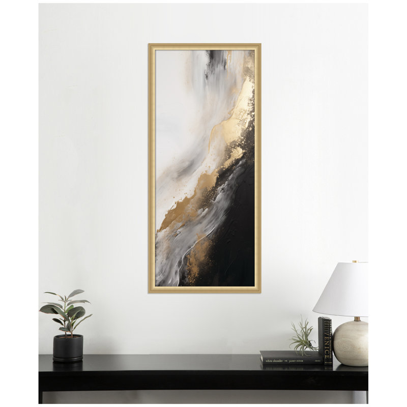 «Luxe Drift Modern Glamour Abstract» par The Creative Bunch Studio, reproduction d'art encadrée