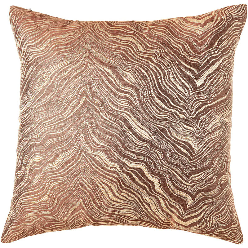Housse de coussin Boutique Zebra Patern, Or, Polyester/ Bourre en polyester