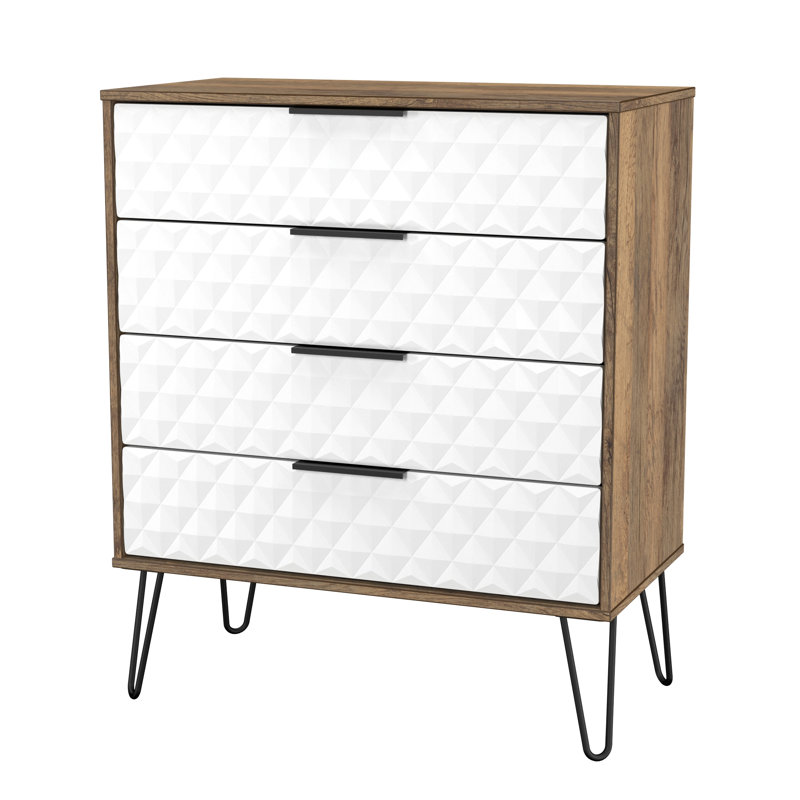 Talita 77cm W 4 - Drawer Chest of Drawers, White