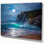 «Schafer Wave of Sea at the Full Moon», reproduction de photo sur toile tendue-416973564