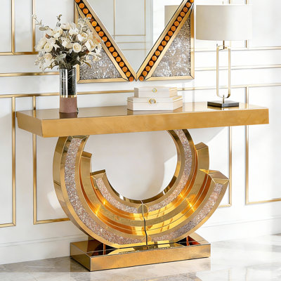 Console à miroir en diamant Modern Handcraft
