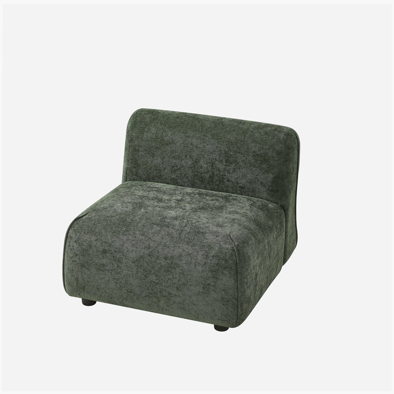 Chaise d'appoint rembourrée Modern, Vert