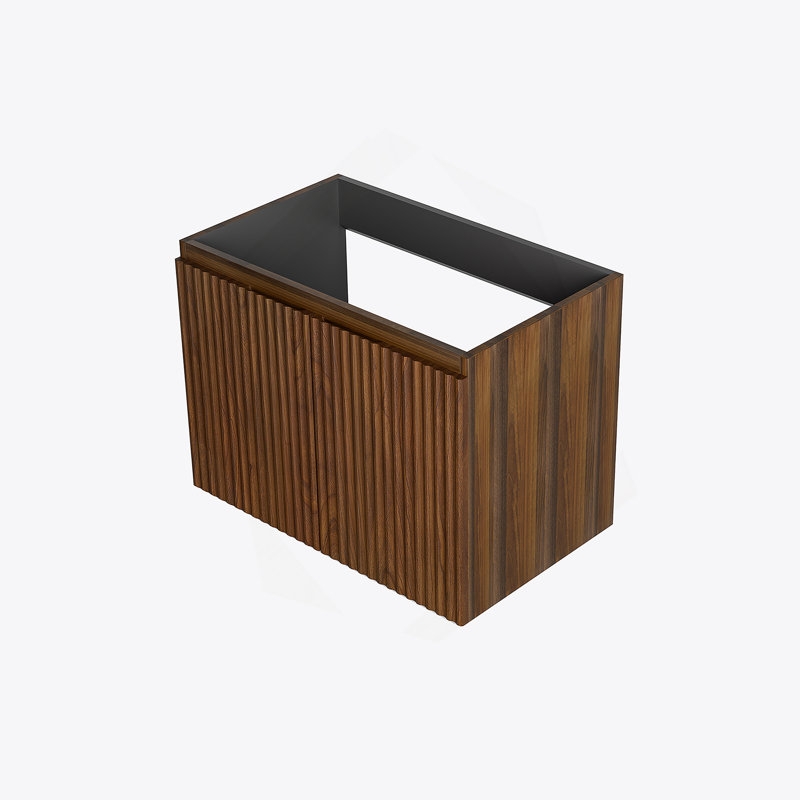 Armoire de salle de bain pliable, Noyer