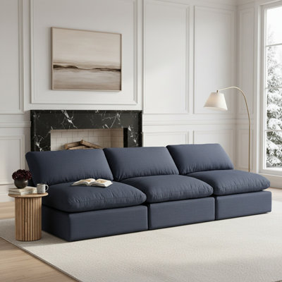 Canapé modulaire en lin Hirvin