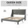 Bowdoin Upholstered Wingback Platform Bed
