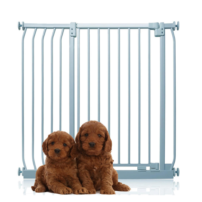 Metal Pressure Mounted Pet Gate, Grey, 98cm - 107cm