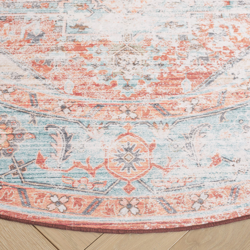 Pembleton Machine Washable Performance Oriental Rug, Round 6'