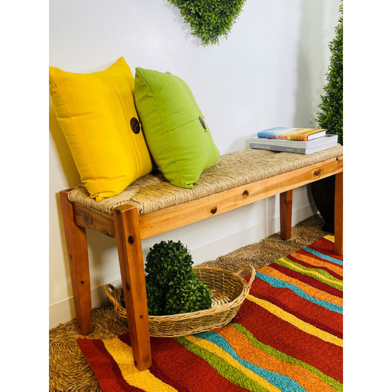Banc en bois Madilynn, Brun