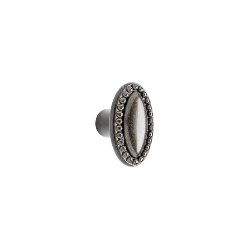 Maddox Bronze Oval Knob, White Bronze Medium