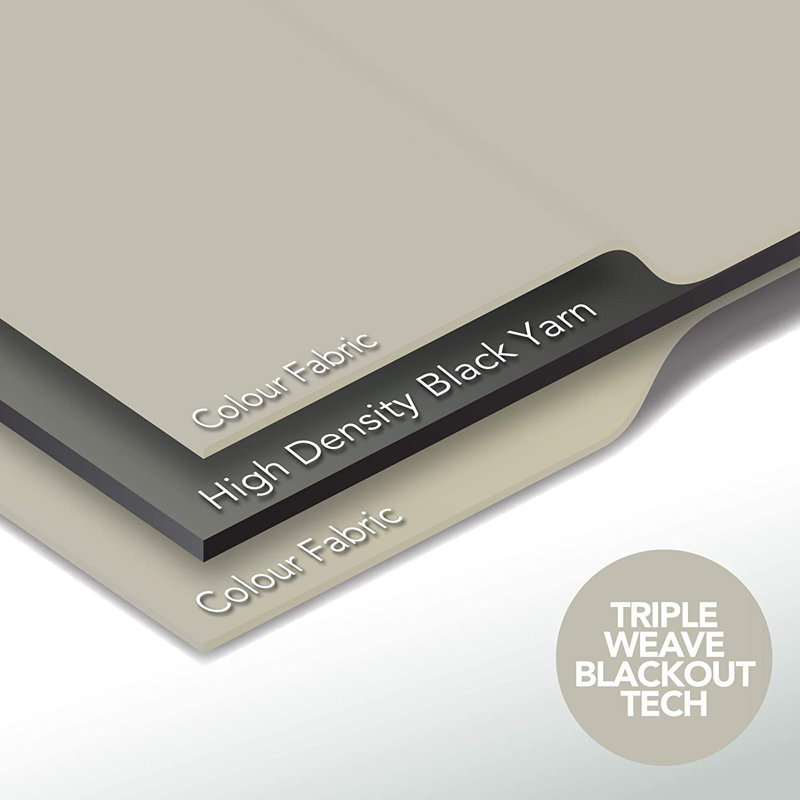 Malone Room Darkening Thermal Curtain, Width 117 x Drop 229cm, Light Beige