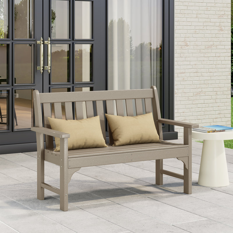 Banc de jardin en PEHD Laguna, Beige
