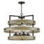 Riverwood 28" Four-Light Wood-Tone Outdoor Chandelier