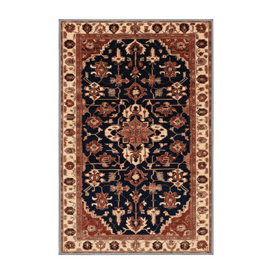 Machine Washable Persian Brown Area Rug