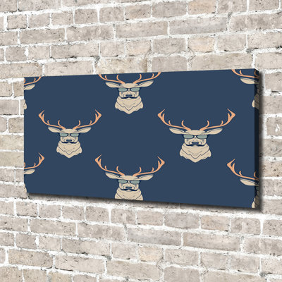 Hipster Deer - Wrapped Canvas Print