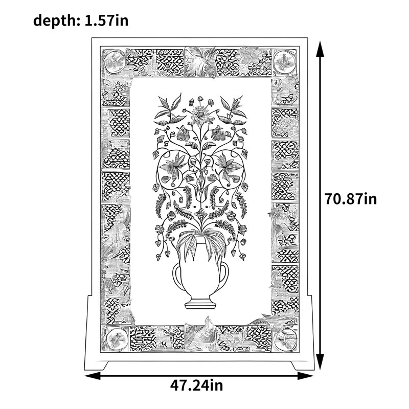 Pamella, H 70,87 po x l 47,24 po x P 1,57 po