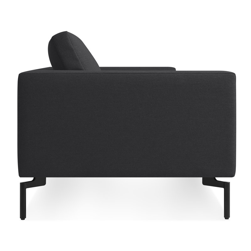 New Standard Sofa, 32" H x 92" W x 35" D, Maharam Meld in Panda Polyester Blend, Black