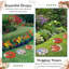 Ensemble de 3 pierres décoratives extérieures pour tremplin de jardin pour trottoir de jardin