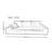 Piano-key Black Straight Sofa