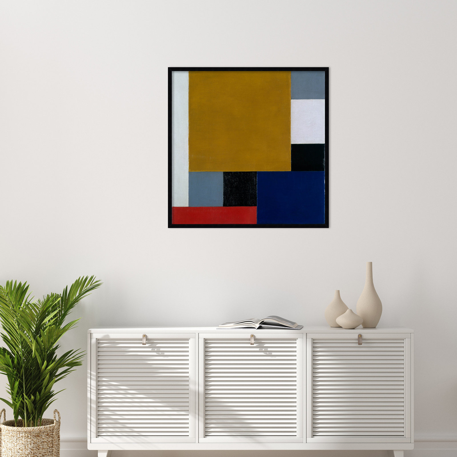 Dannette "Composition 22" Print, 33" H x 33" W, Black Paper Framed