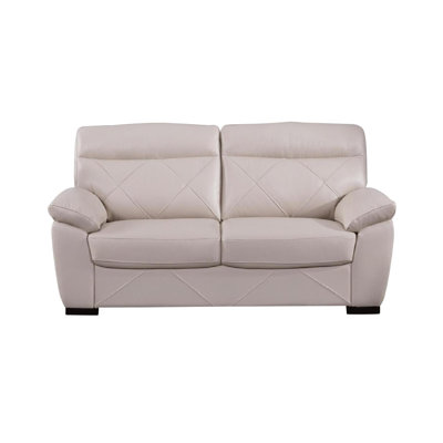 Otto 72" Leather Match Pillow Top Arm Loveseat by Orren Ellis