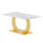 Dining Table with Double shaped metal legs