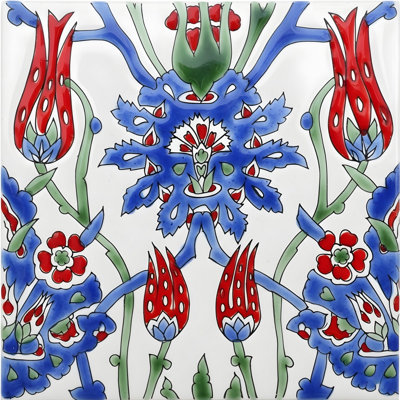 Carrelage décoratif bleu en céramique 8 "x 8" Asphahan
