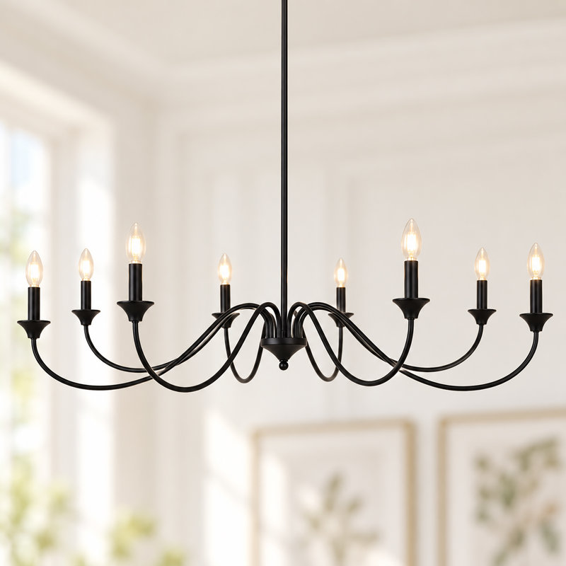 8-Light Dimmable 47" Width Classic/Traditional Chandelier
