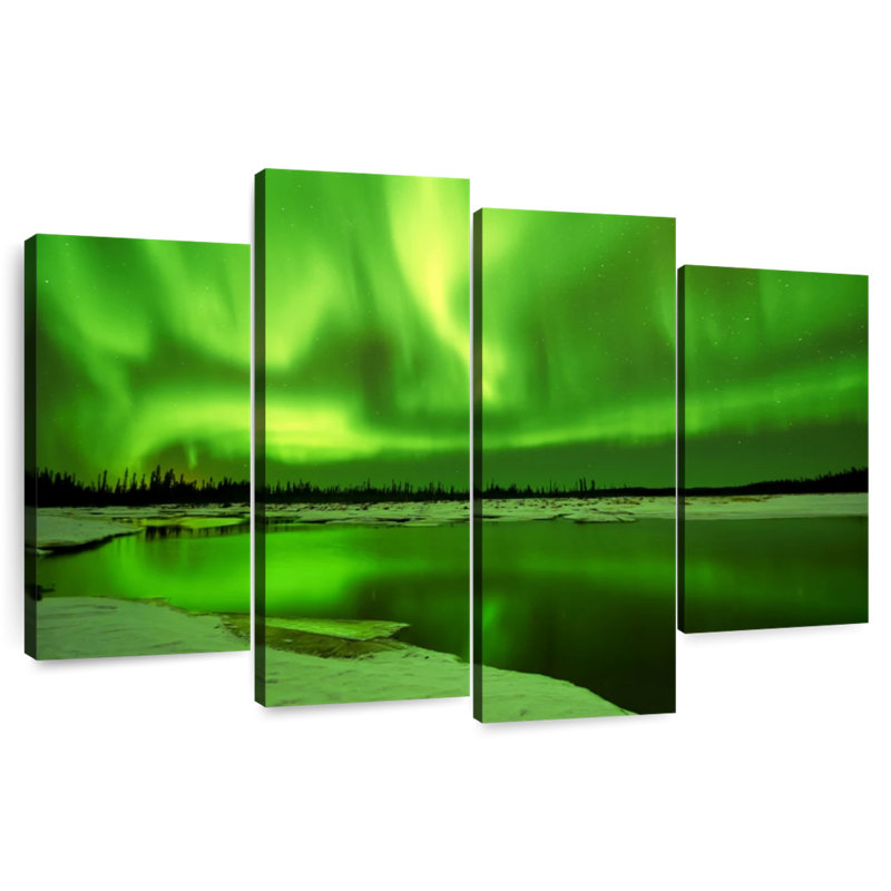 Keesha Northern Lights Over Lake