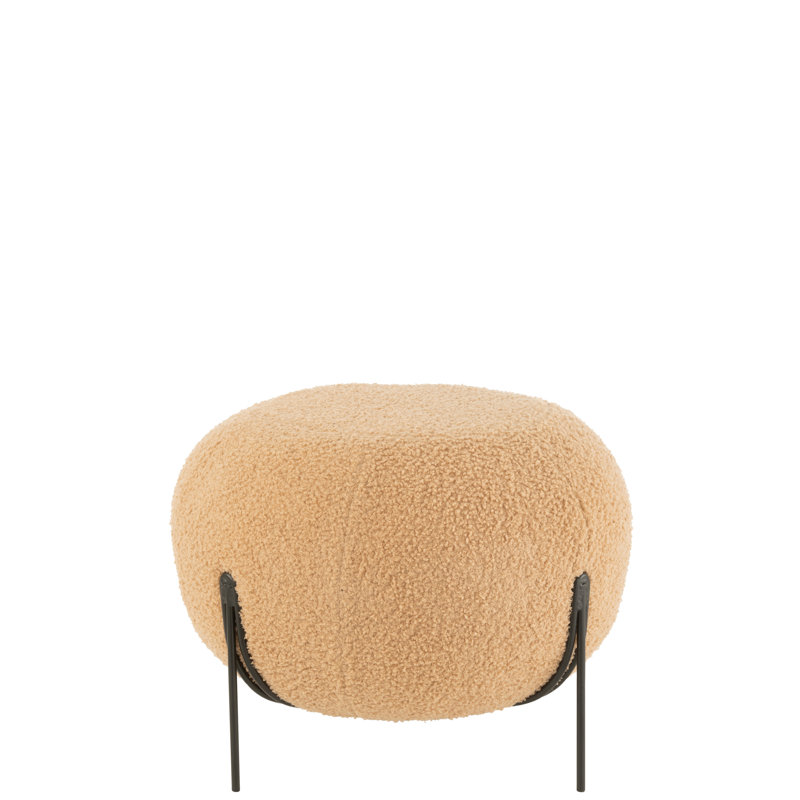 Lorensa Solid Wood Accent Stool, Camel