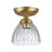 Zanera 1-Light Semi-Flush with Clear Glass-1870040852