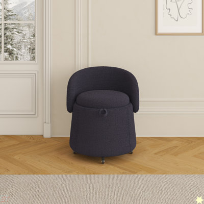 Multi-Functional Storage Stool: 23" Movable Design With Teddy Fleece Accents For Stylish Bedroom & Living Room Spaces