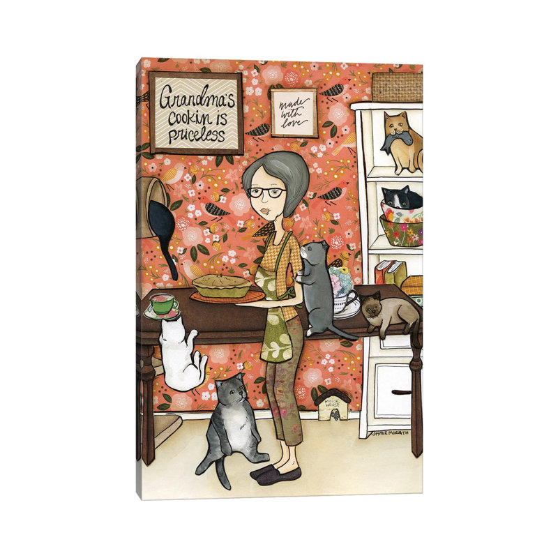 «Grandma's Kitchen» par Jamie Morath, reproduction d'art sur toile tendue, H 40 po x l 26 po x P 1,5 po