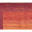 Tapis rouge et orange noué à la main de haute qualité Gabbeh