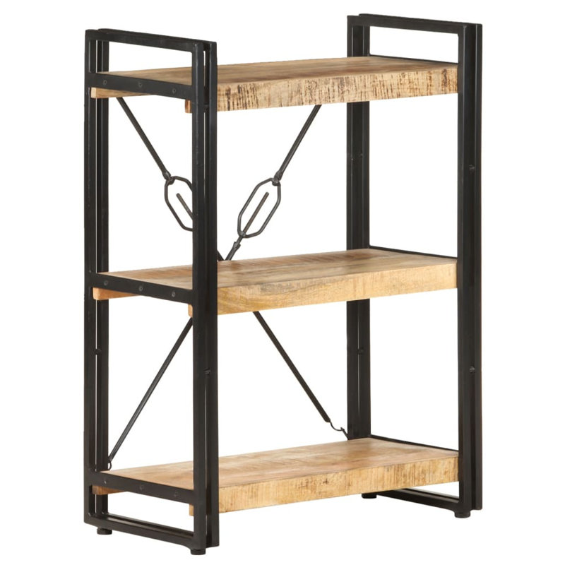 Mayhill 80cm H Steel Etagere Bookcase, Black, 80cm H x 40cm W x 30cm D
