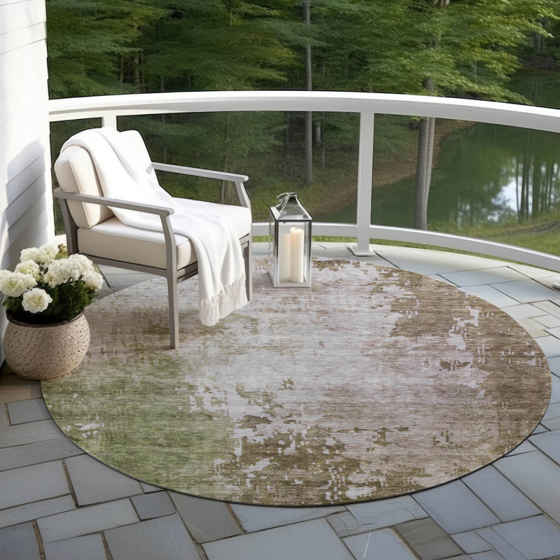 Tapis intérieur / extérieur brun Adiva , 2 pi 6 po x 3 pi 10 po